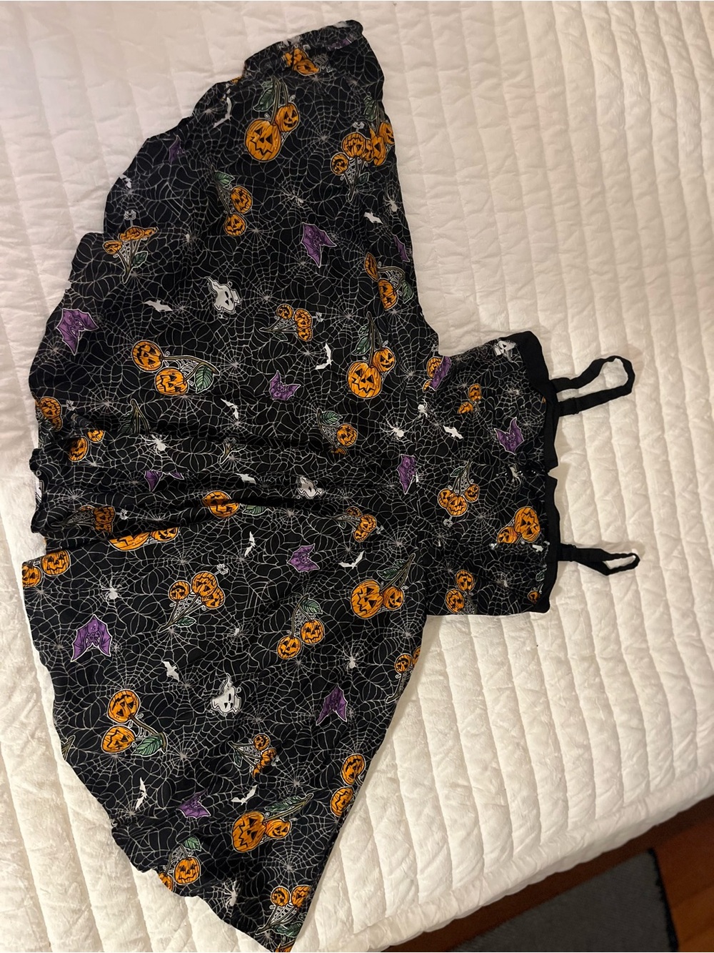 Hell Bunny Black Halloween Pumpkin & Spiderweb Dress